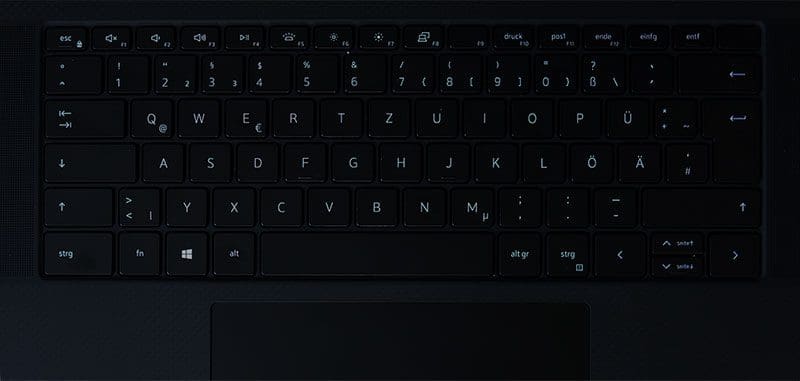 The keyboard can be illuminated in the dark.